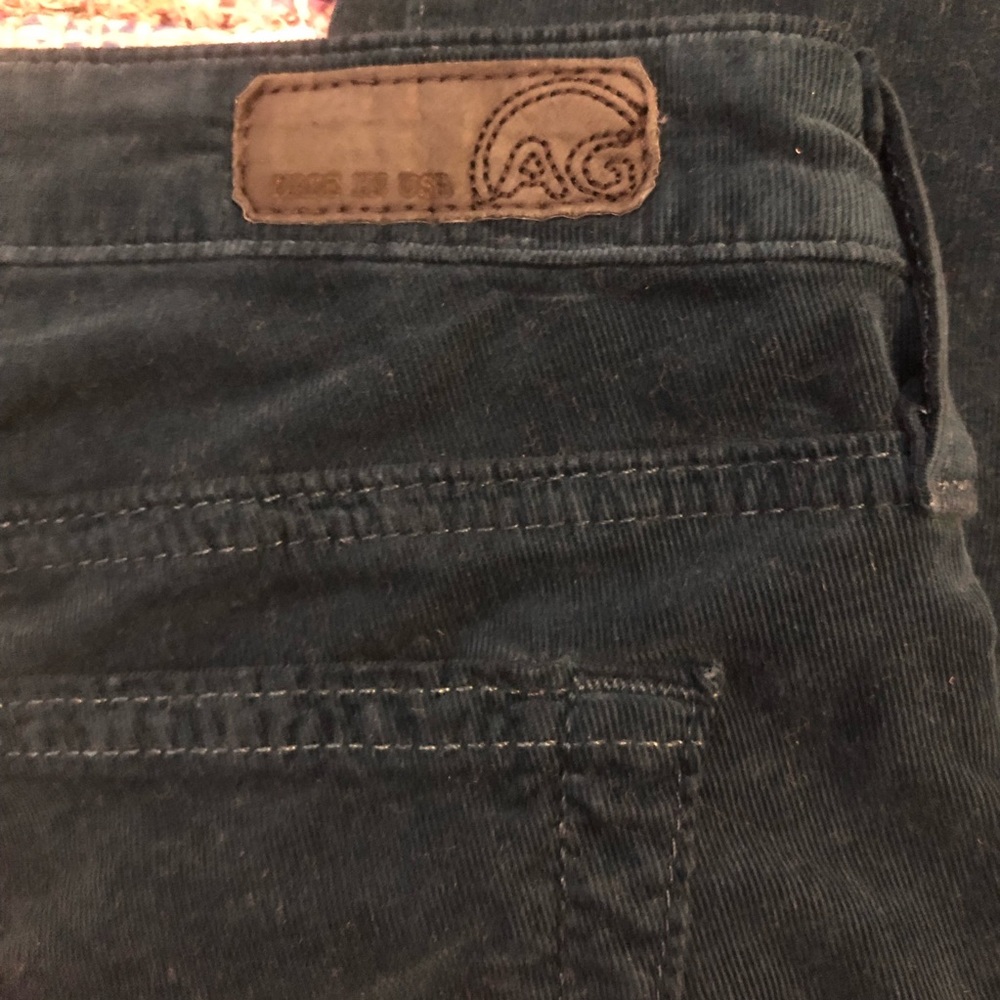 AG Adriano Goldschmied Super Skinny the Legging Cord Pants stretchy size 28 Teal - Picture 8 of 8
